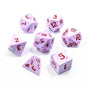 Dracula | Sharp Edged Dice Set - Mint & Mustard