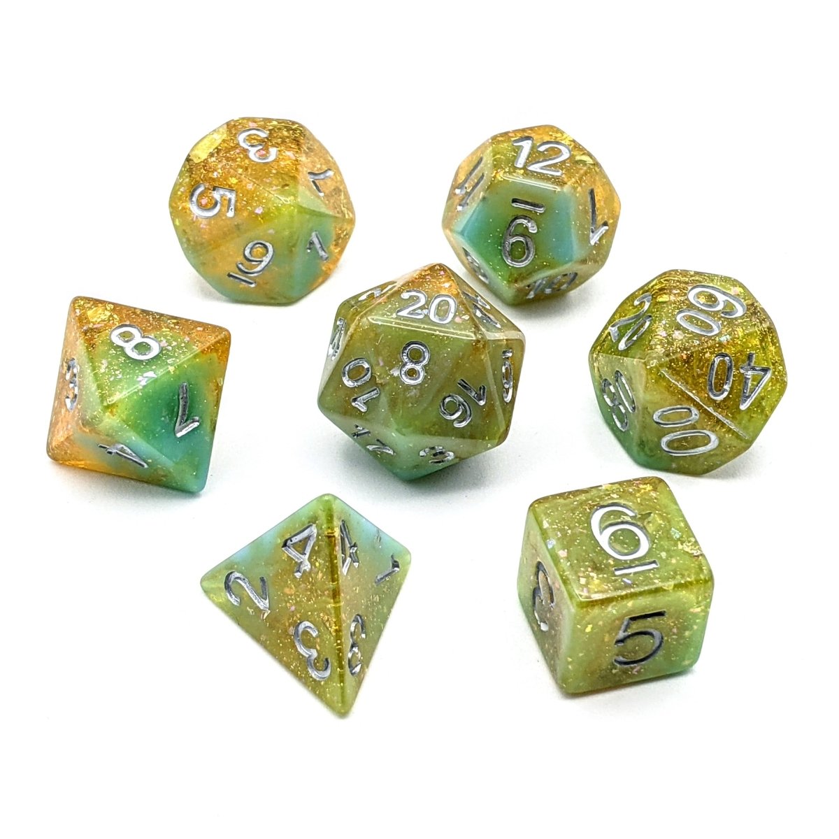 Feywild Dunes | Dice Set - Mint & Mustard