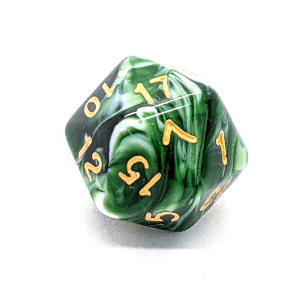 Green Marble | Dice Set - Mint & Mustard