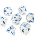 Ice Crystal Blue | Dice Set - Mint & Mustard