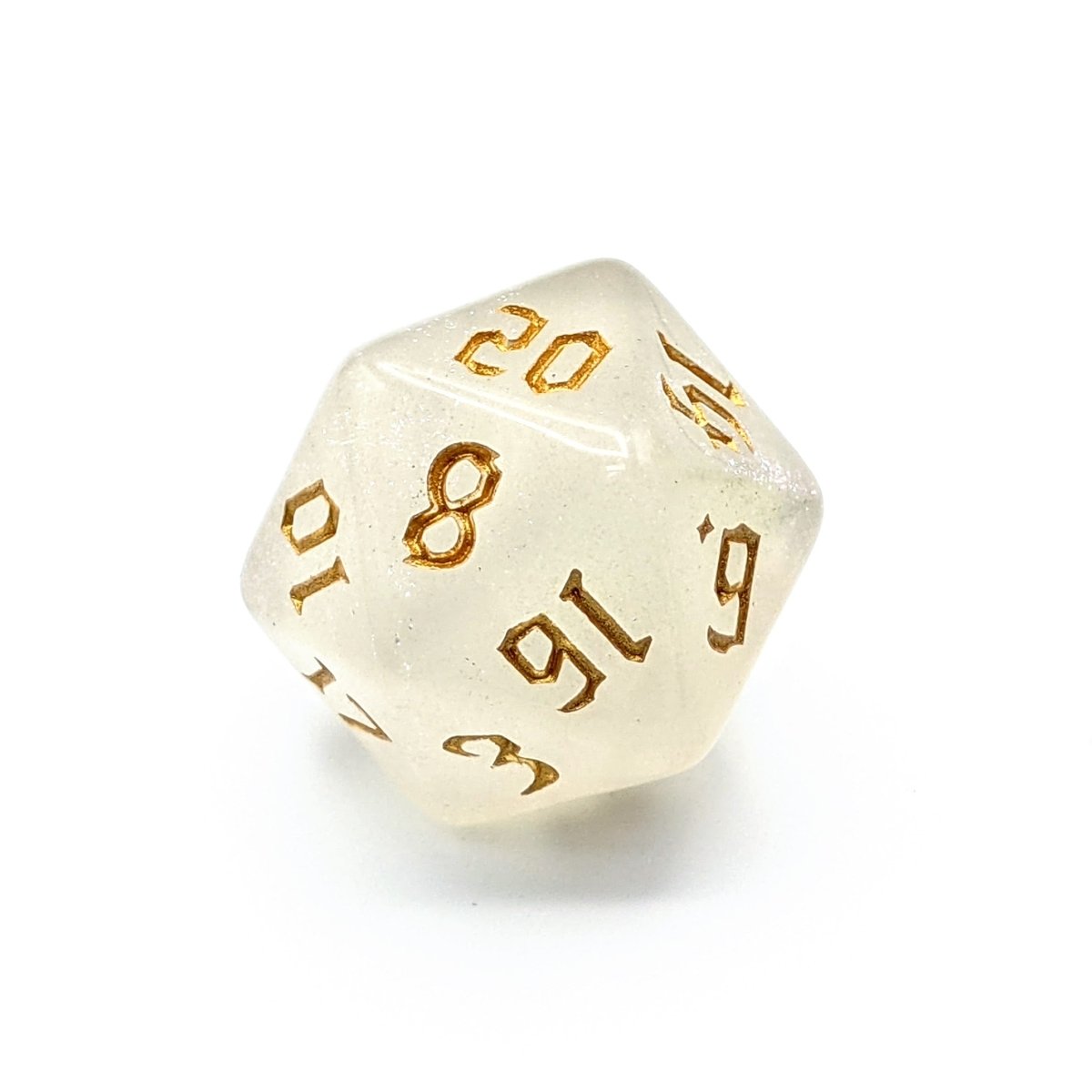 Ice Crystal Gold | Dice Set - Mint &amp; Mustard
