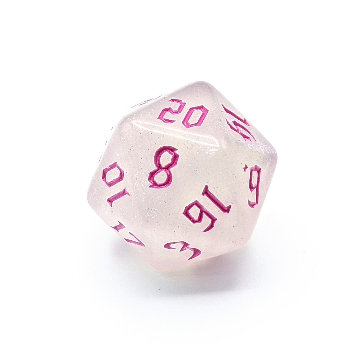 Ice Crystal Pink | Dice Set - Mint &amp; Mustard
