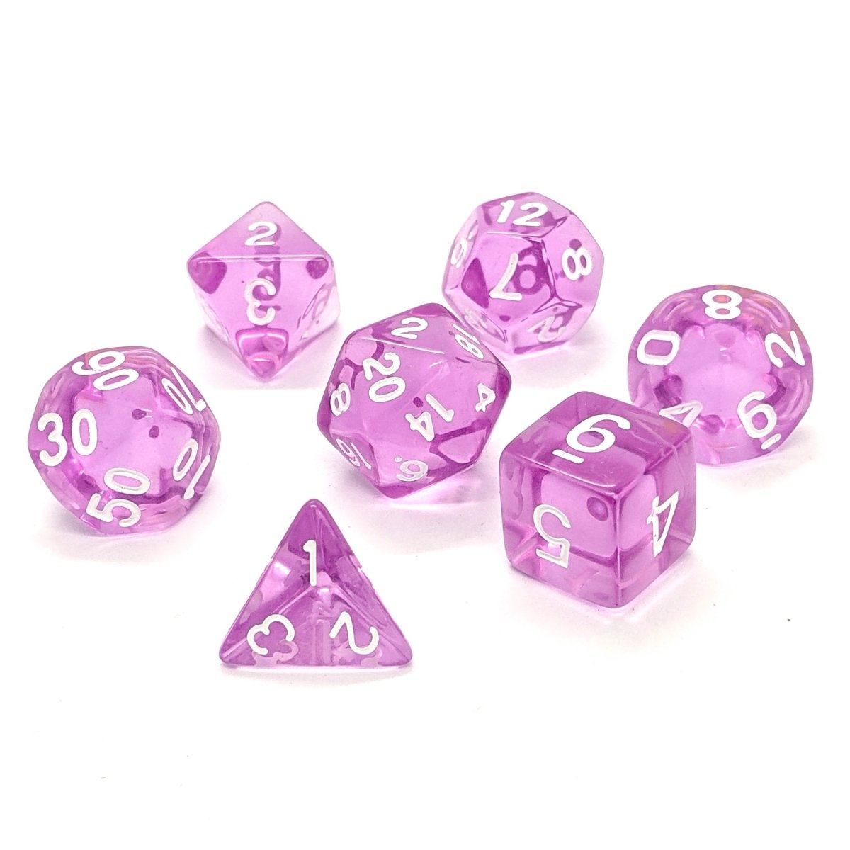 Infinity Gems Purple | Dice Set - Mint & Mustard