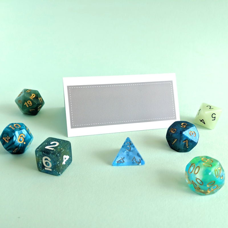 Initiative Tent Cards | Modern - Mint & Mustard