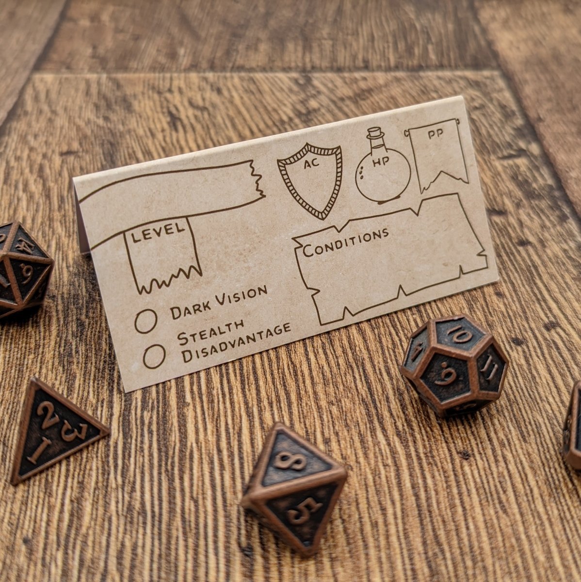Initiative Tent Cards | Parchment - Mint & Mustard