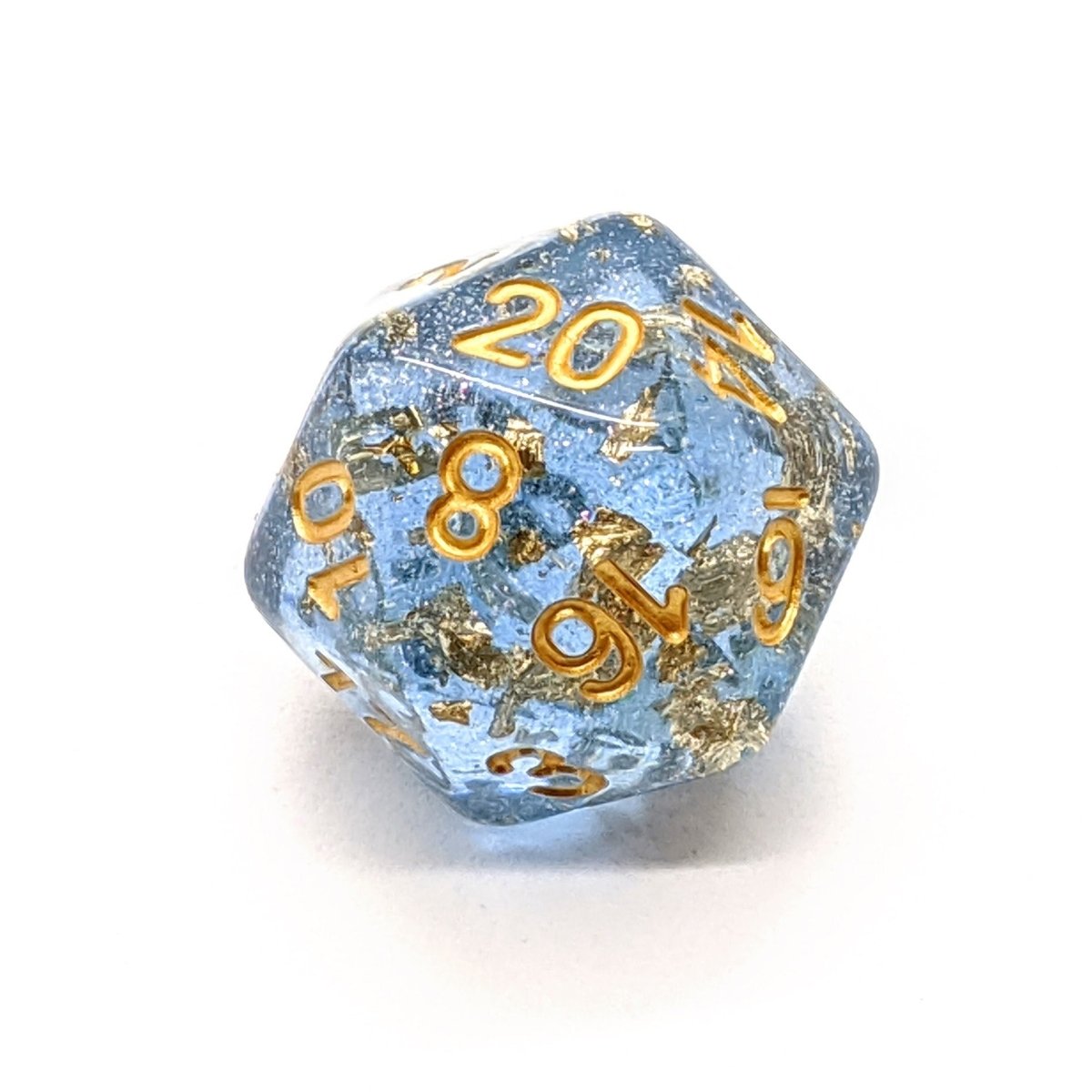 Midas Touch in Blue | Dice Set - Mint & Mustard