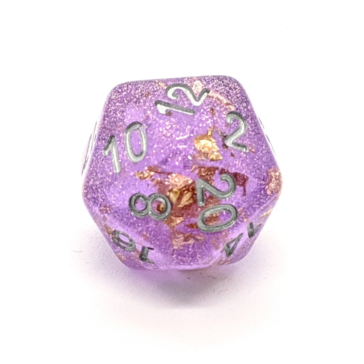 Midas Touch in Purple | Dice Set - Mint & Mustard