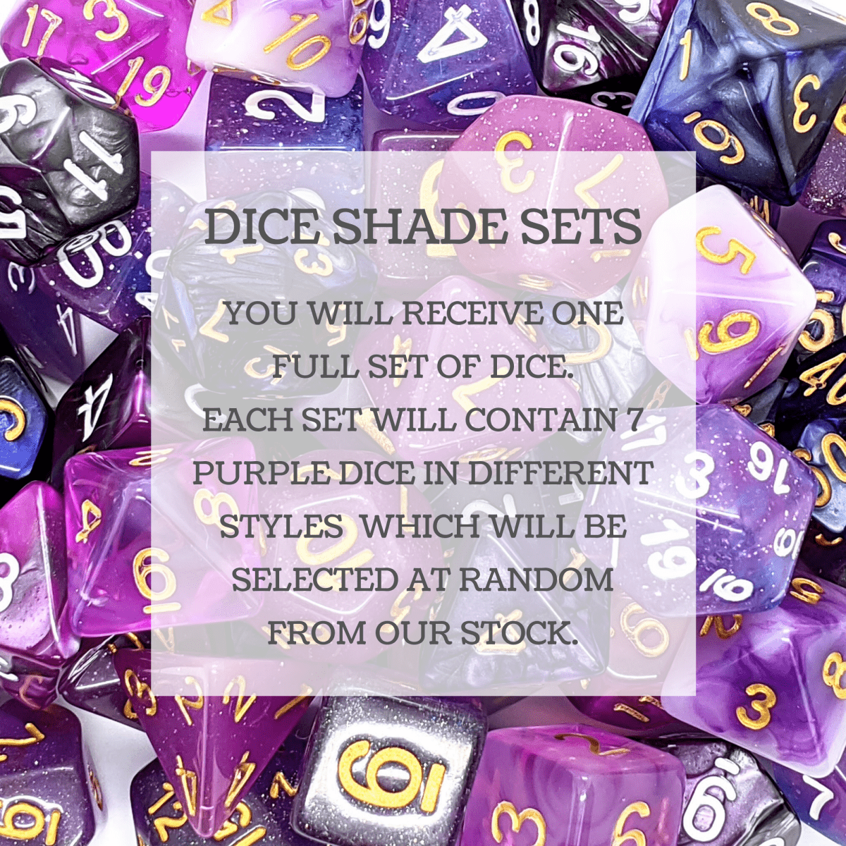 Mystery Dice Shades | Purple - Mint &amp; Mustard