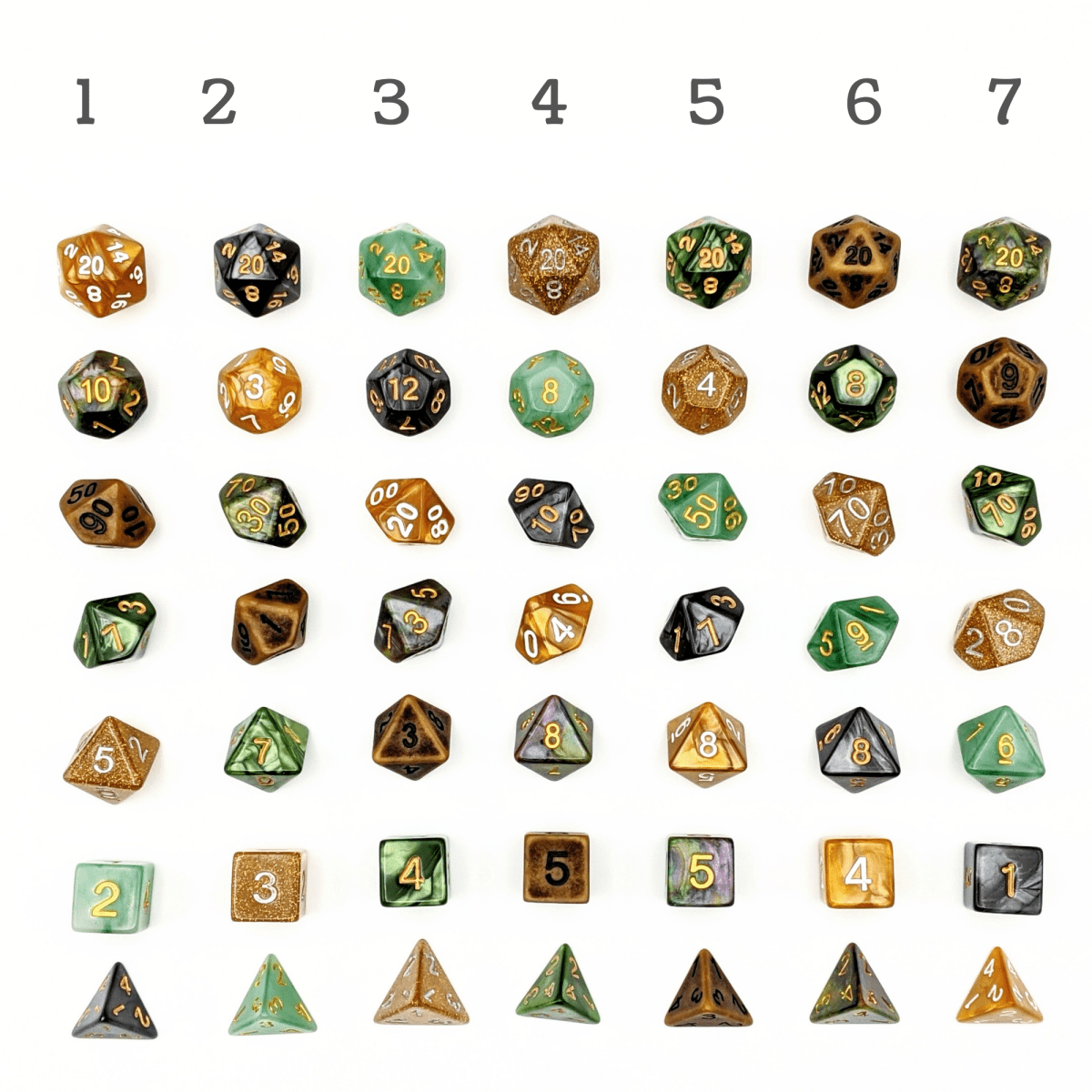 Nott Dice Palette | Mighty Nein - Mint & Mustard