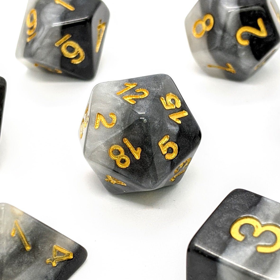 Onyx Layers | Dice Set - Mint & Mustard