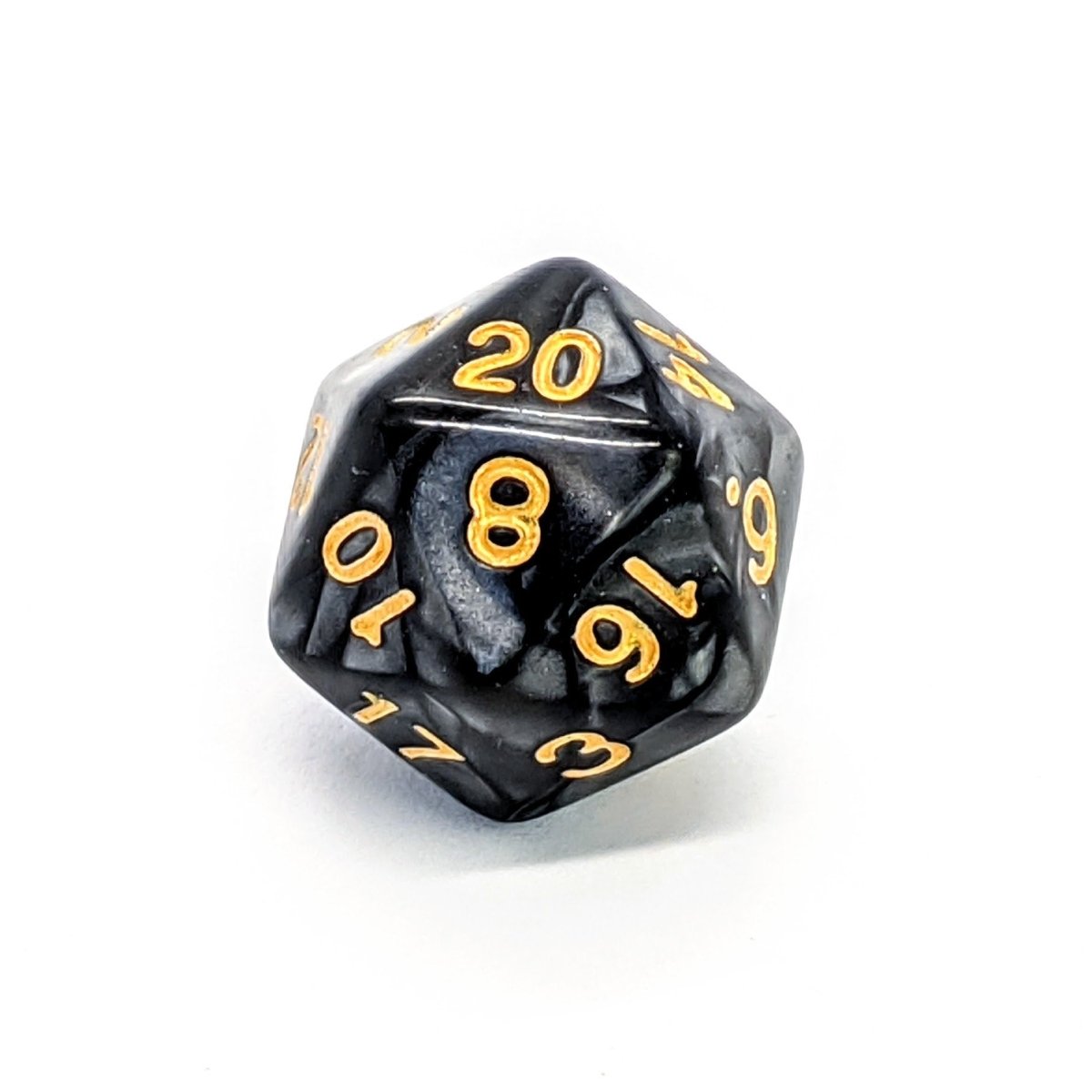 Onyx Pearl | Dice Set - Mint & Mustard