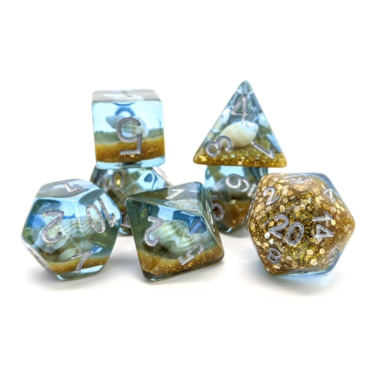 Paradise | Dice Set - Mint & Mustard