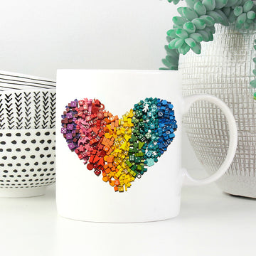 Rainbow Heart Mug