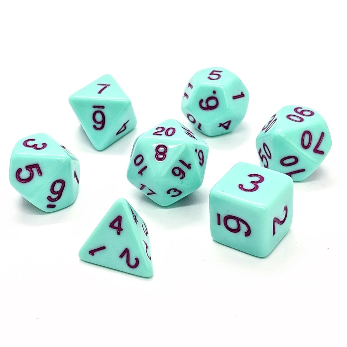 Sorbet Mint | Dice Set - Mint & Mustard