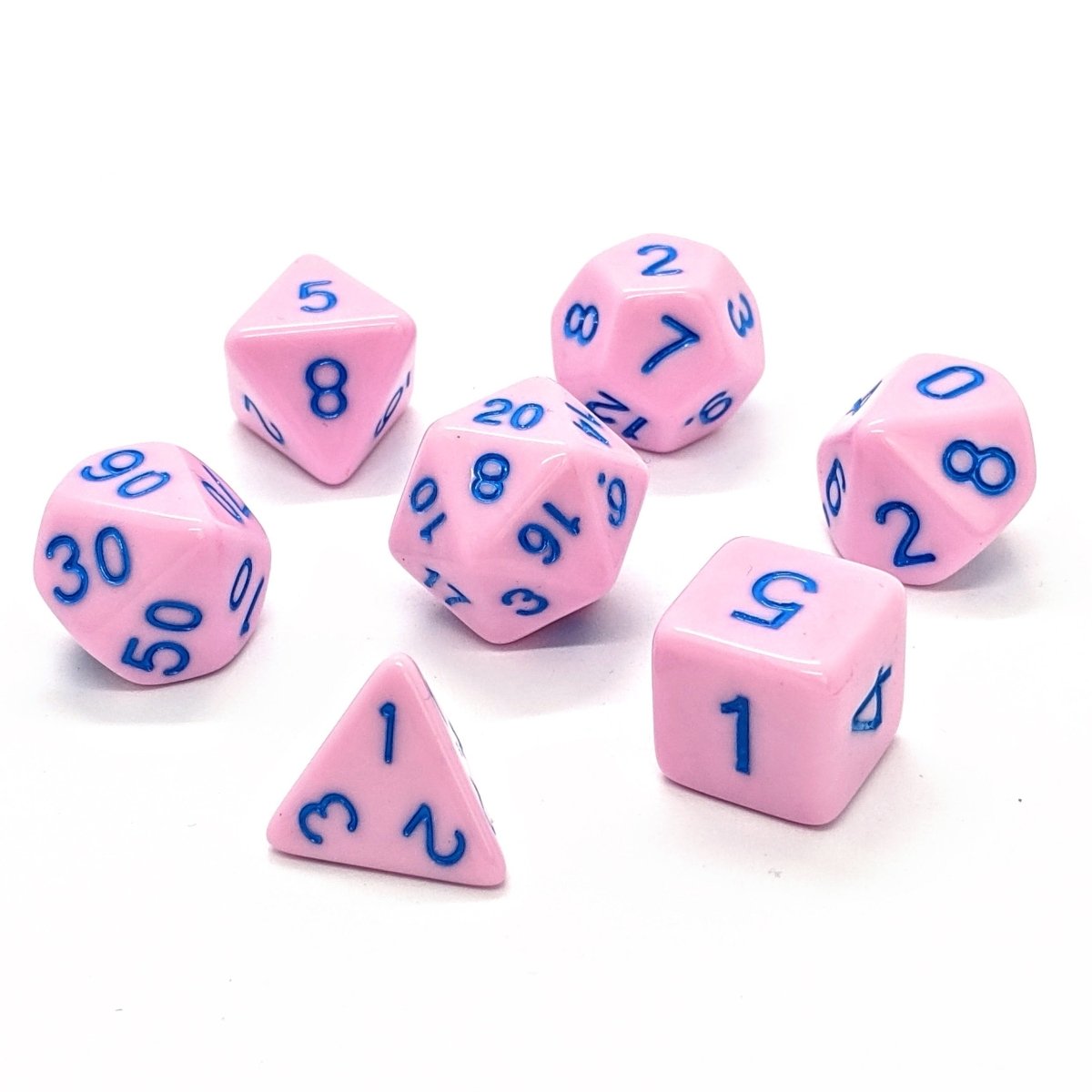 Sorbet Pink | Dice Set - Mint & Mustard