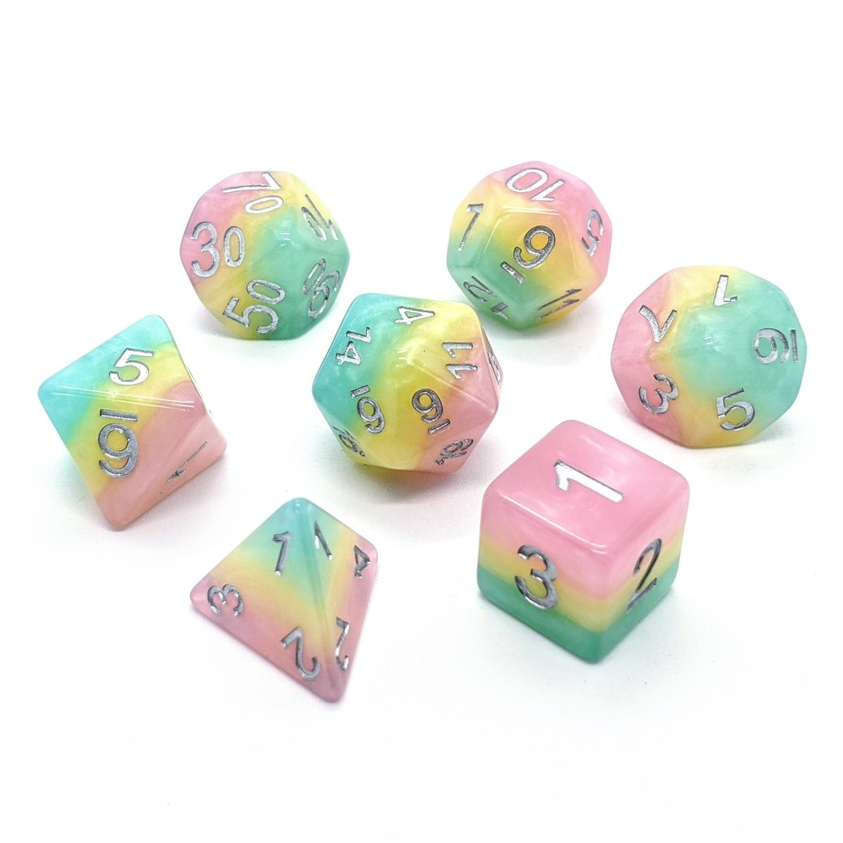 Spring Layers | Dice Set - Mint & Mustard
