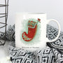 Stocking of Holding Mug - Mint & Mustard