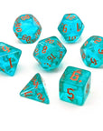 Teal Gem | Dice Set - Mint & Mustard