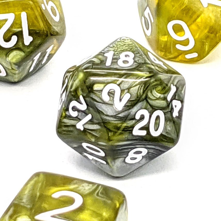 Toxic Waste | Dice Set - Mint & Mustard