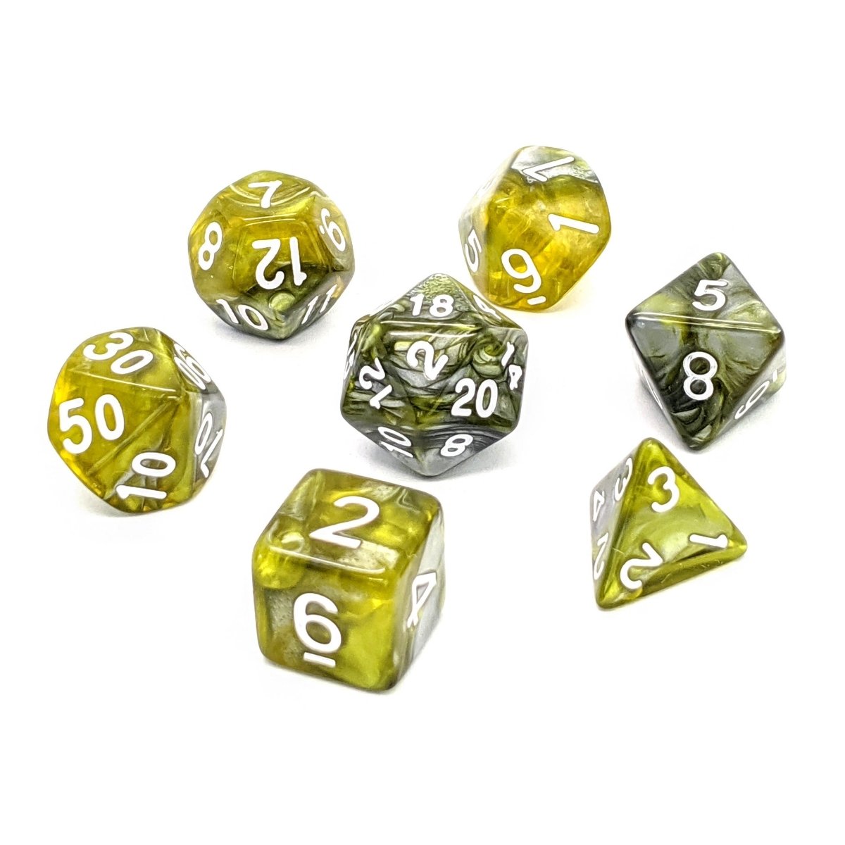 Toxic Waste | Dice Set - Mint & Mustard
