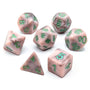 Velvet Marble Rose | Matte Dice Set - Mint & Mustard