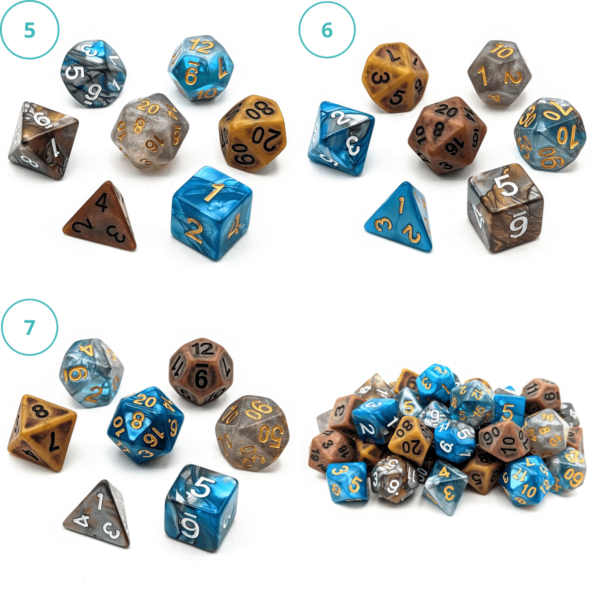 Vex Dice Palette | Vox Machina - Mint &amp; Mustard