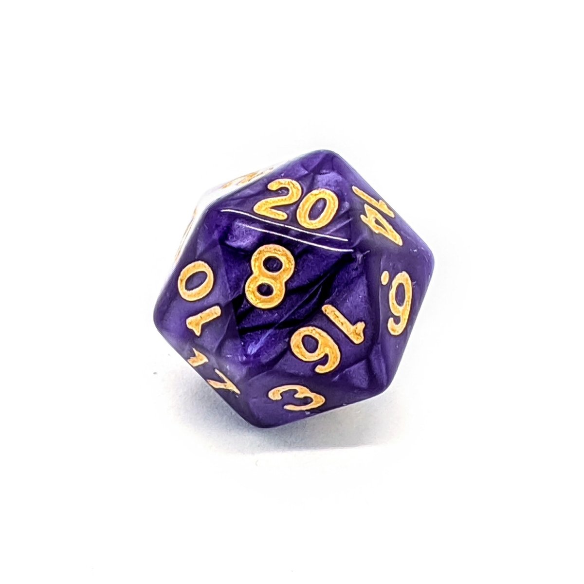 Violet Pearl | Dice Set - Mint & Mustard